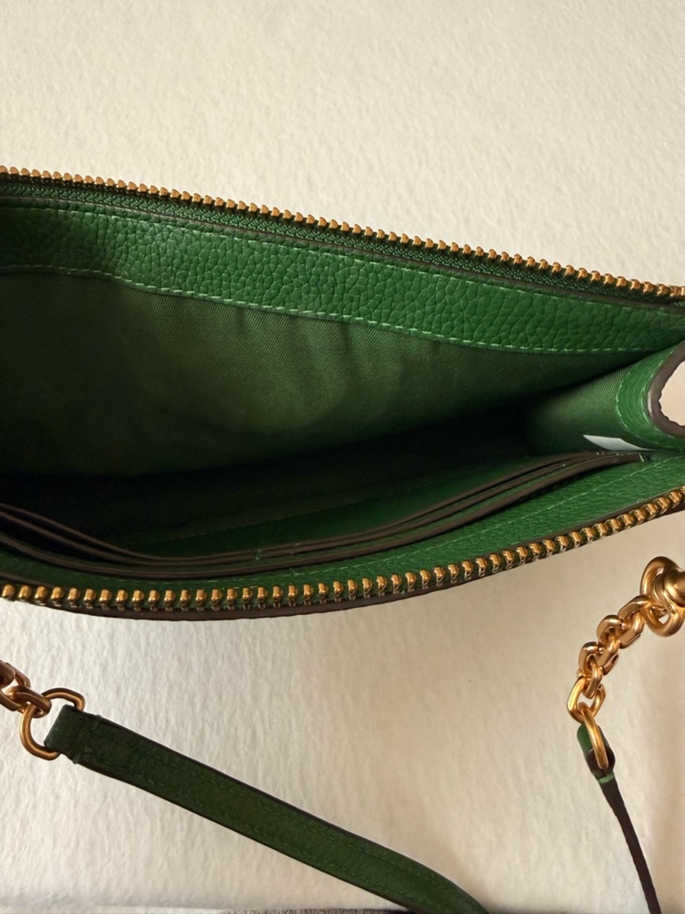 Tory Burch Carson Zip Top Crossbody Bag Green - Picture 3 of 9